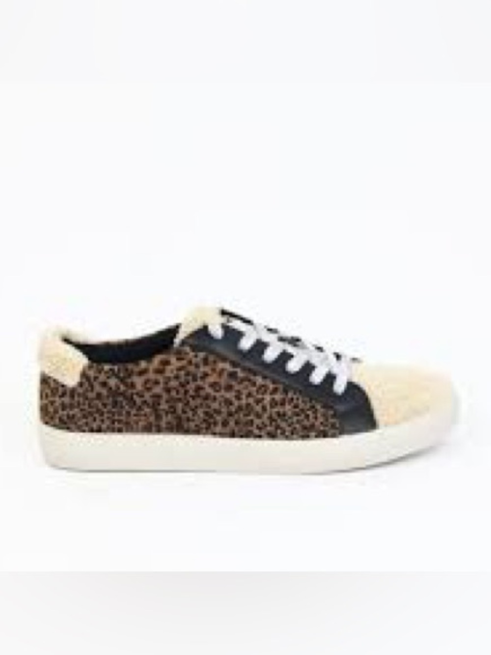 Vince Camuto Myralyn Leopard Sherpa Toe Sneakers Animal Print Women’s 8.5